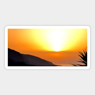 Greece - Orange sunset Sticker